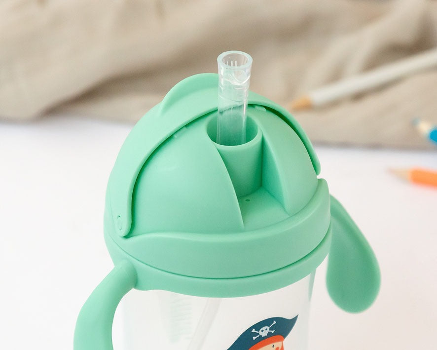 TAZA APRENDIZAJE CON PAJITA STEP 3 300ML CON ASAS DE KIOKIDS