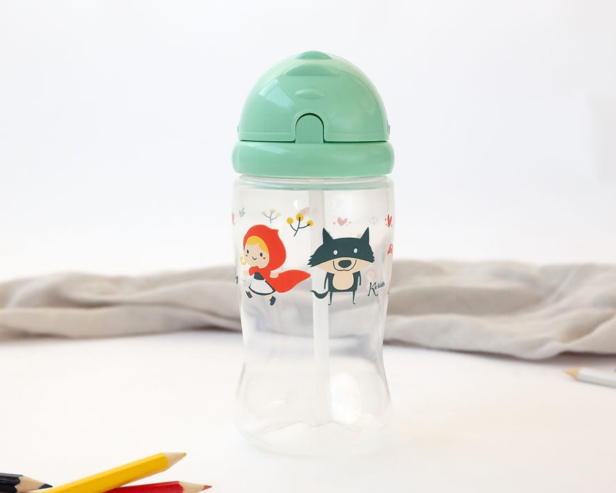 Botella con pajita 350ml de Kiokids