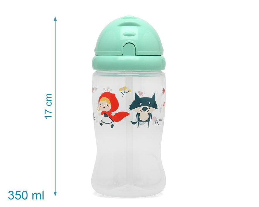 Botella con pajita 350ml de Kiokids
