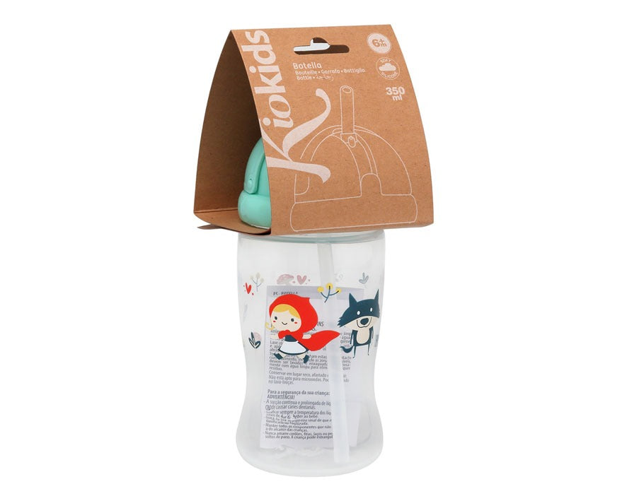 Botella con pajita 350ml de Kiokids