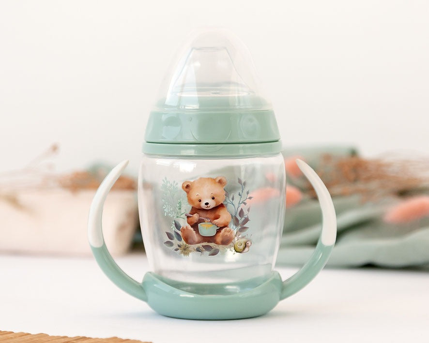 Taza de aprendizaje 270 ml salvia de Kiokids