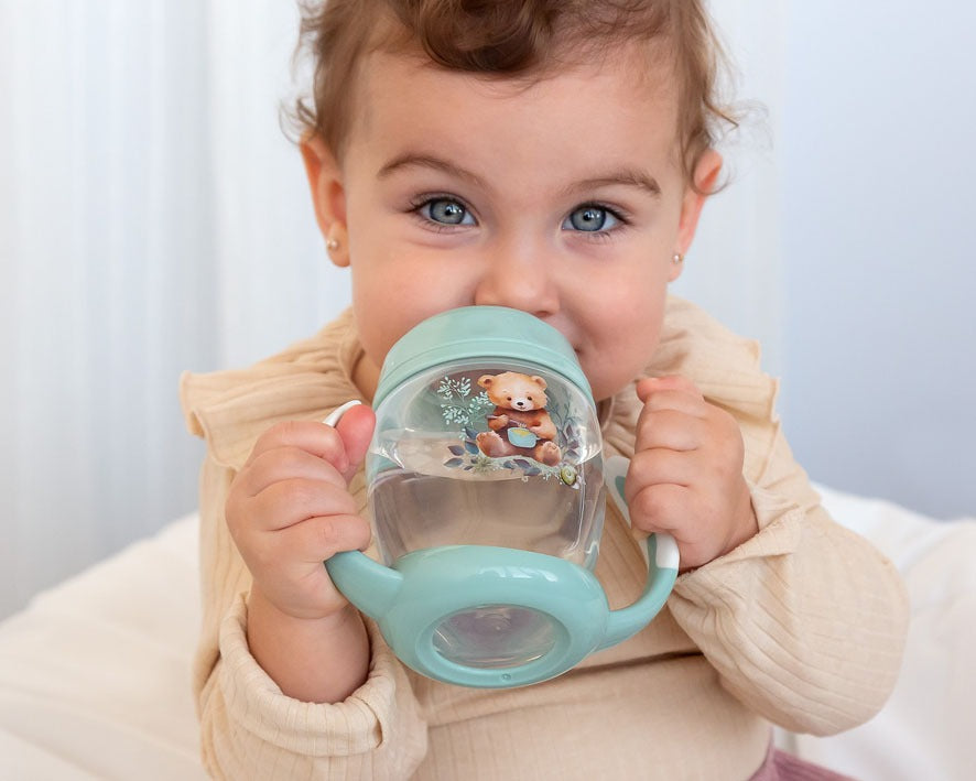 Taza de aprendizaje 270 ml salvia de Kiokids
