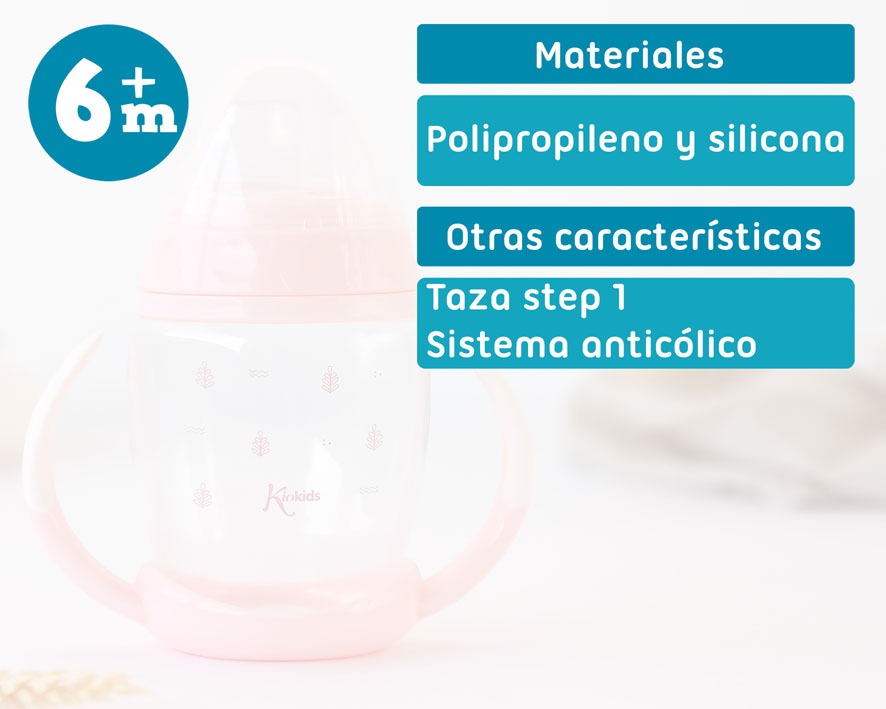 Taza de aprendizaje hojas 270 ml de Kiokids