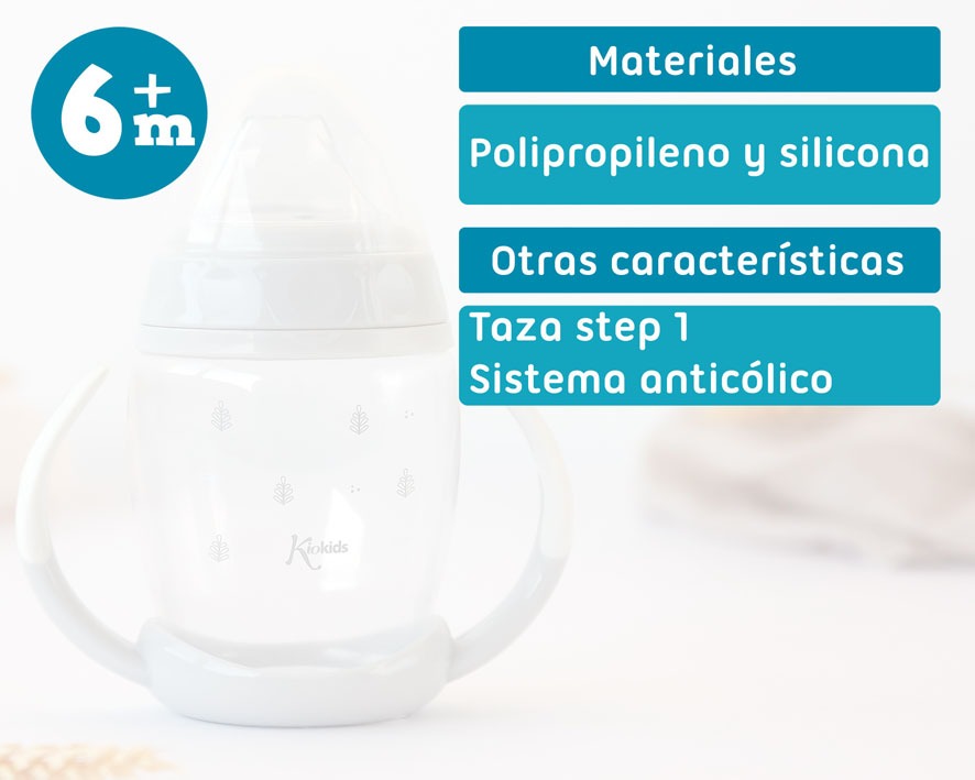 Taza de aprendizaje hojas 270 ml de Kiokids