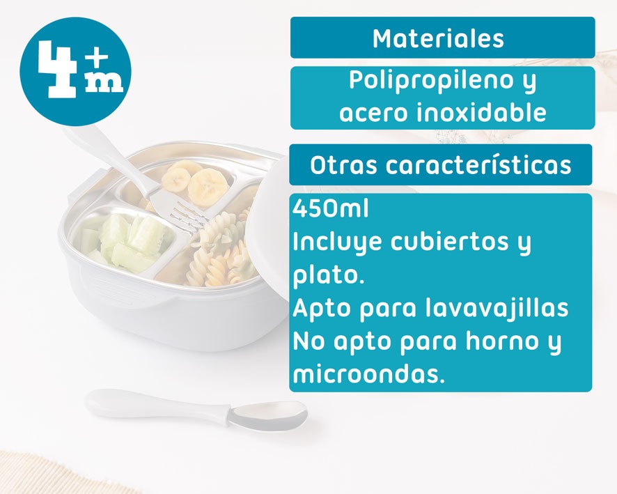 CAJA ALMUERZO ACERO INOXIDABLE KIOKIDS