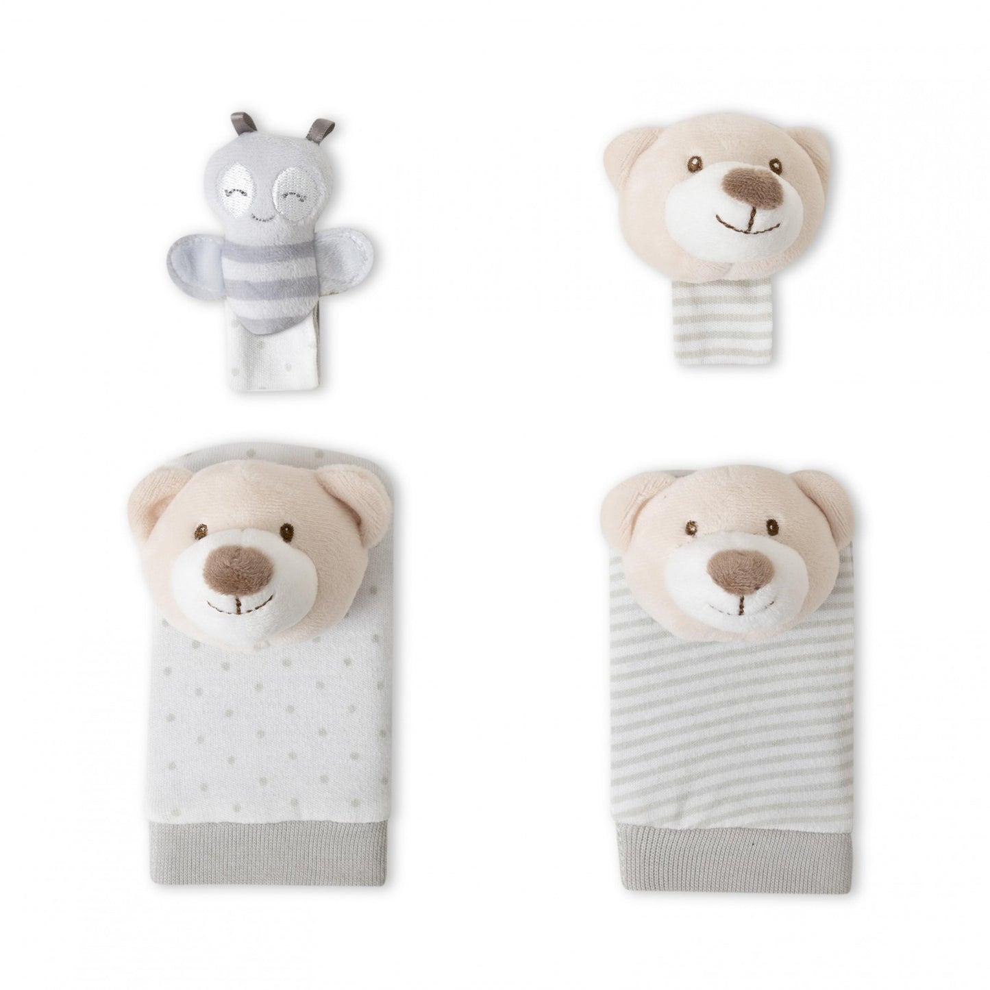 Set sonajeros para manos y pies divertidos animalitos de Interbaby