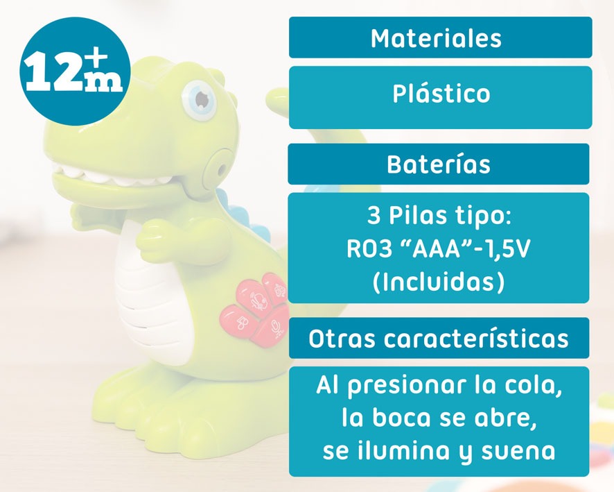 Juguete Dinosaurio Interactivo Grabadora De Kiokids