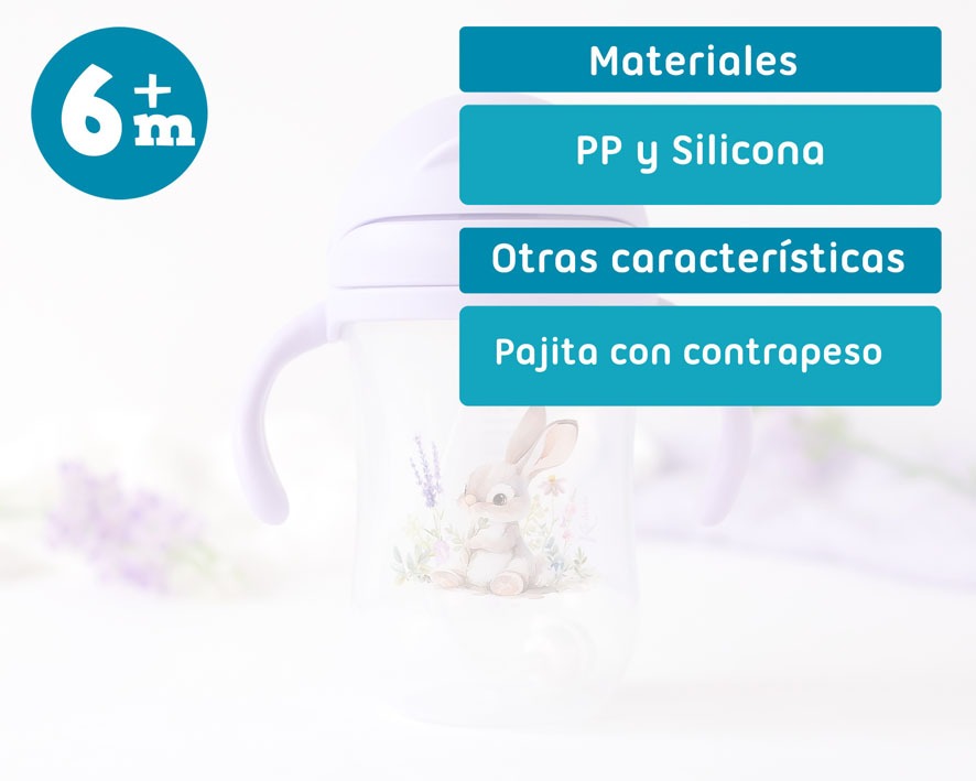 Taza aprendizaje estampado ciervo y oso 300ml de Kiokids