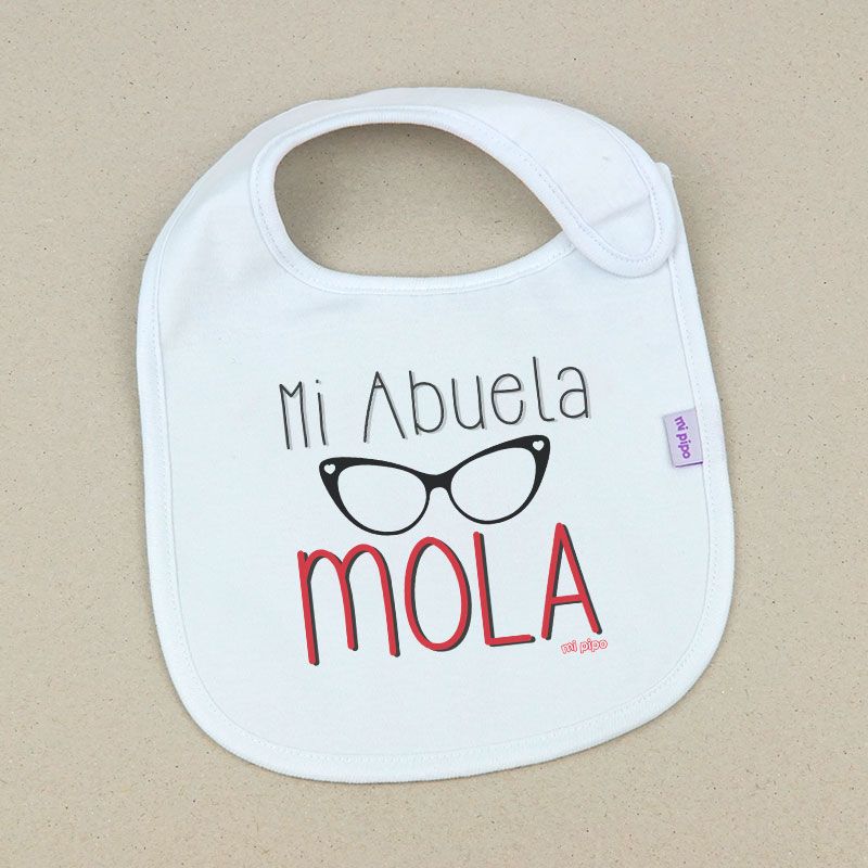 Babero Divertido Mi Abuela mola de Mi Pipo