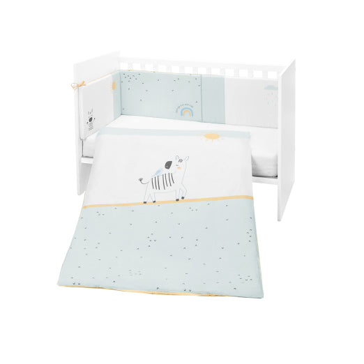 Edredón y Protector Cuna Stripy Friends 60x120cm de Kikkaboo