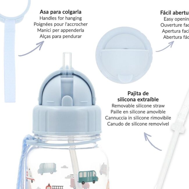 Botella Plástico City Cars de Tutete