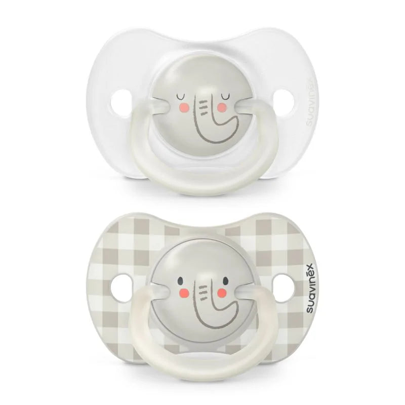 Conjunto de 2 chupetas Elephant Night 0-6 meses da Suavinex