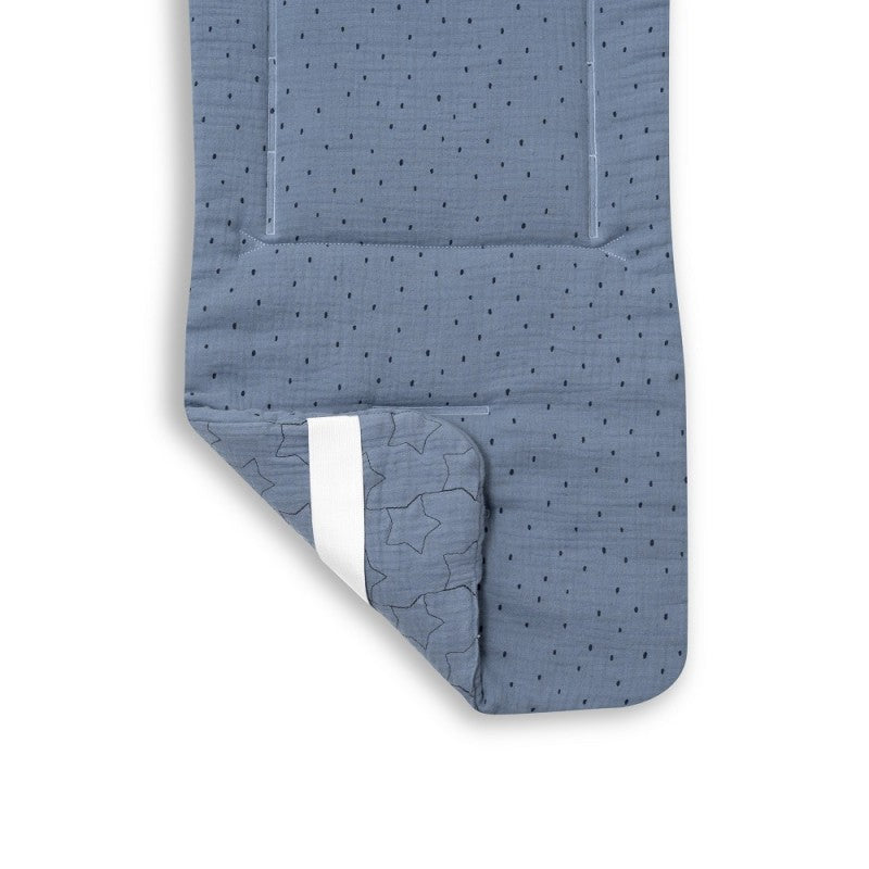 Colchoneta silla de paseo Universal Reversible de Muselina Puntos + Estrellas Don Algodon