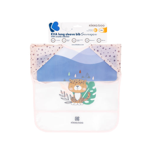 Babero ЕVA de manga larga con recogemigas Savanna de Kikkaboo