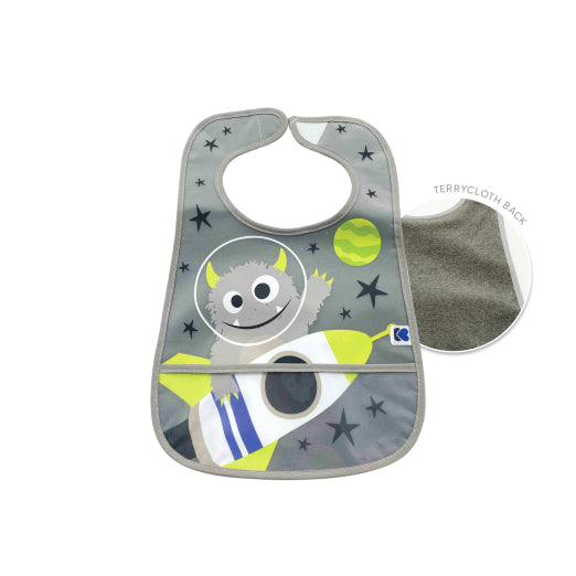 Set de baberos de rizo y EVA con recogemigas 3 uds Alien-Cosmos-Rocket de Kikkaboo