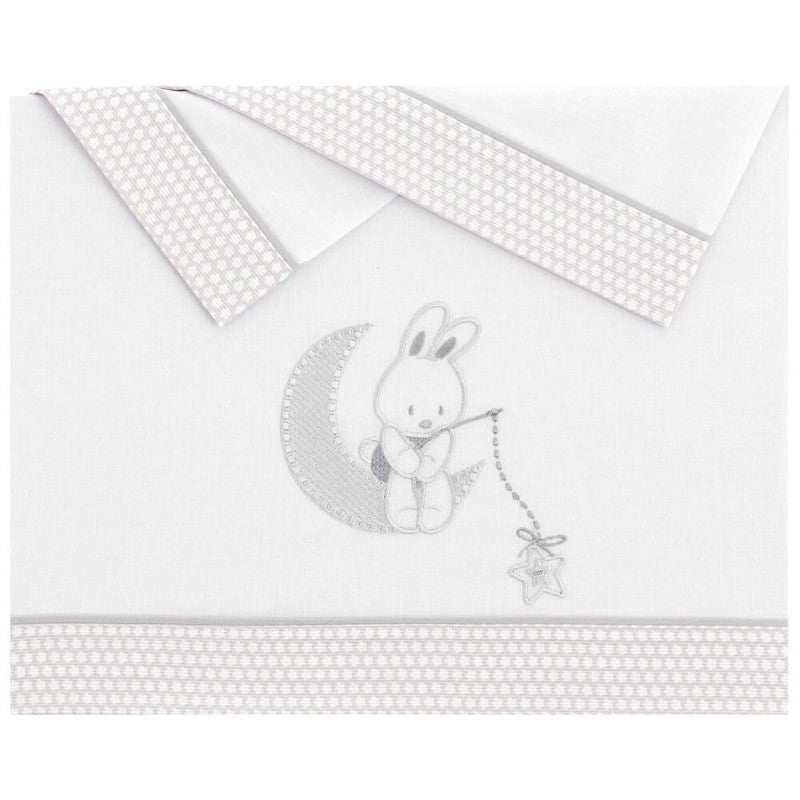 Conjunto de lençóis de berço de algodão Pekebaby Lune