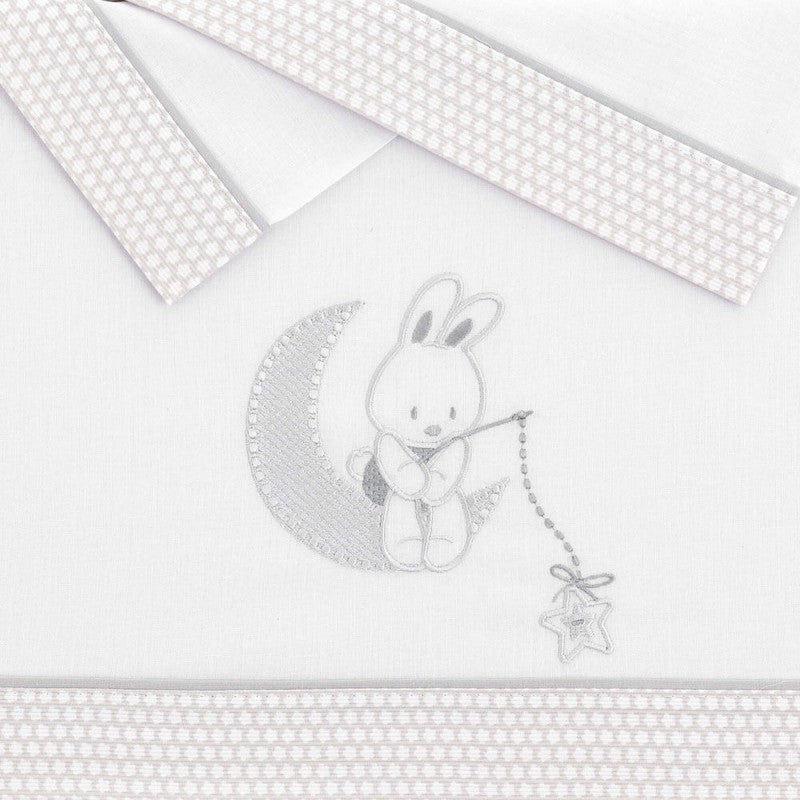 Conjunto de lençóis de berço de algodão Pekebaby Lune