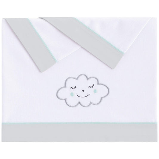 Juego Sábanas Minicuna Franela Nuvola de Pekebaby
