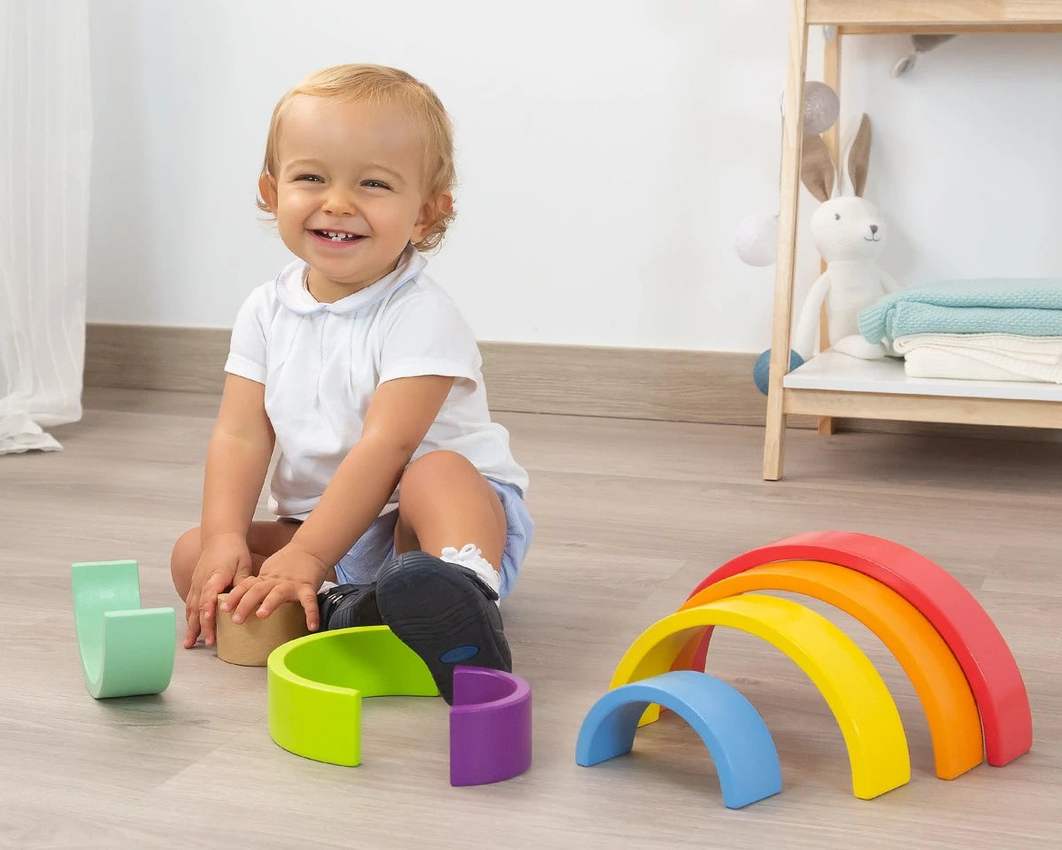 Juguete arcoíris waldorf grande de Kiokids
