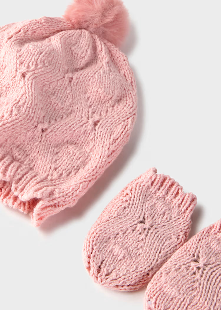 Set gorro y manoplas recién nacida