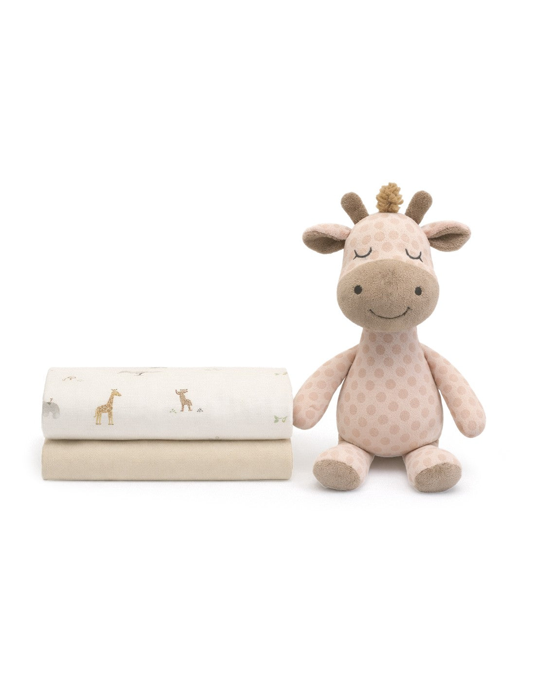 Set de Regalo Infantil: Peluche Suave y Gasas de Muselina de Interbaby