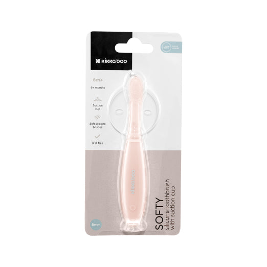 Cepillo de dientes de silicona con ventosa Softy de Kikkaboo