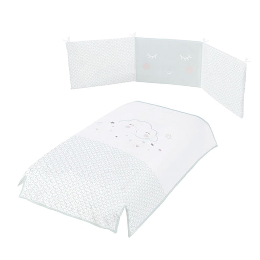 Edredón Cuna + chichonera Lili Verde de Micuna