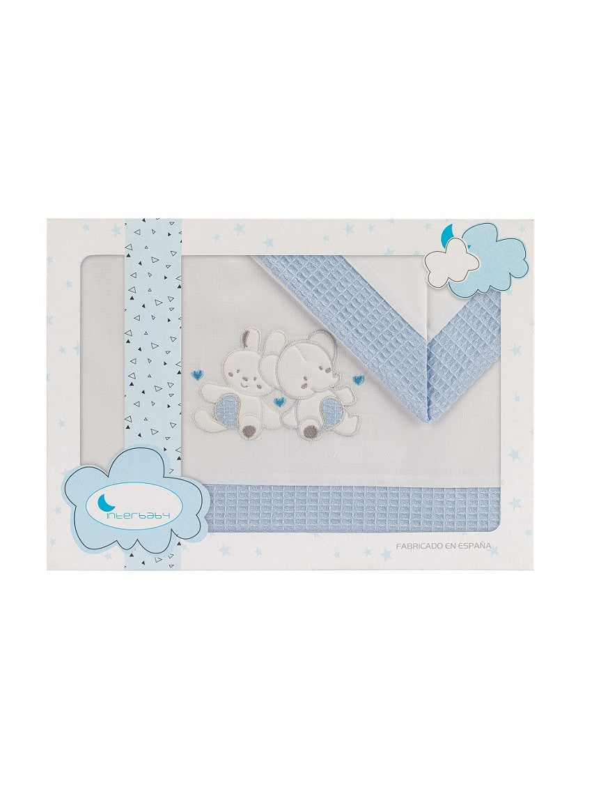 Juego de sabanas de cuna Conejo elefante 120x60 de Interbaby