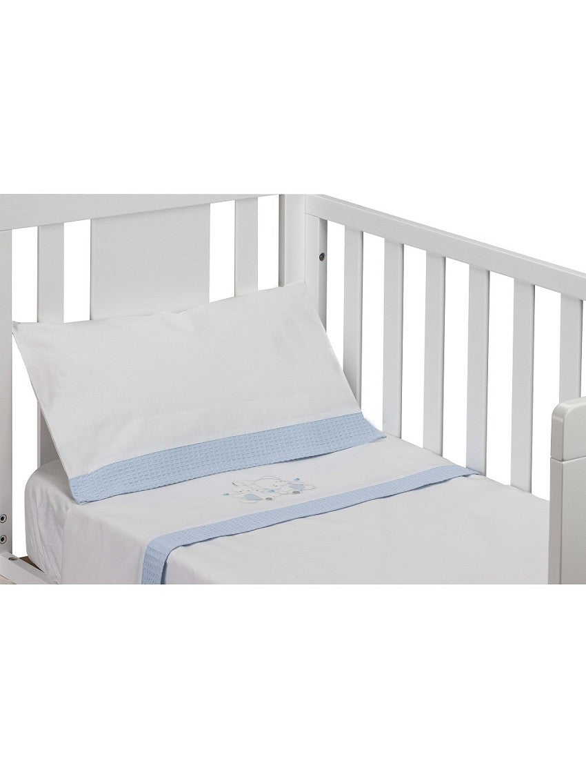 Juego de sabanas de cuna Conejo elefante 120x60 de Interbaby