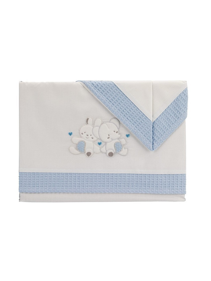 Juego de sabanas de cuna Conejo elefante 120x60 de Interbaby