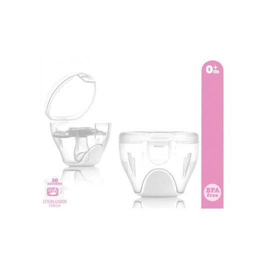 Porta Chupeta Esterilizante Branco Kiokids