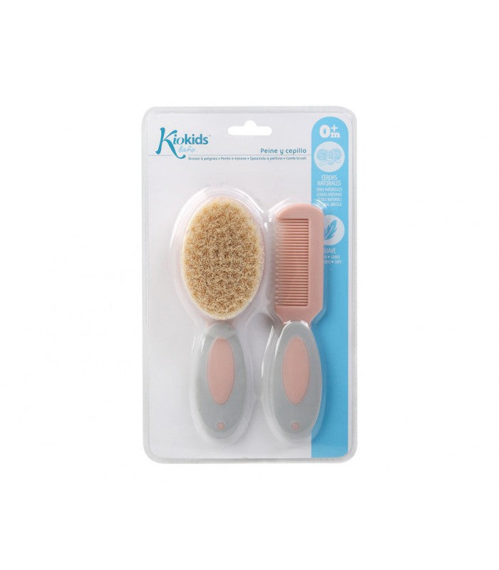 Set De Peine Y Cepillo Cerdas Naturales de Kiokids