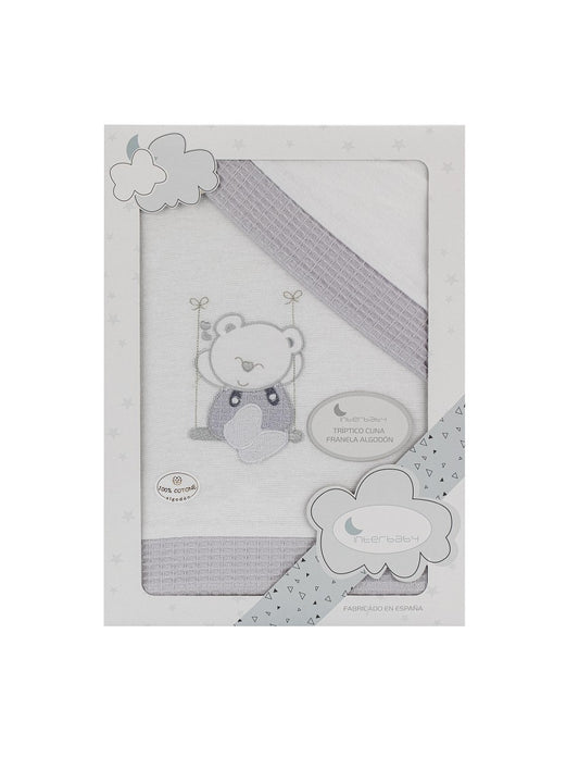 Balanço de urso de carro tríptico de flanela da Interbaby