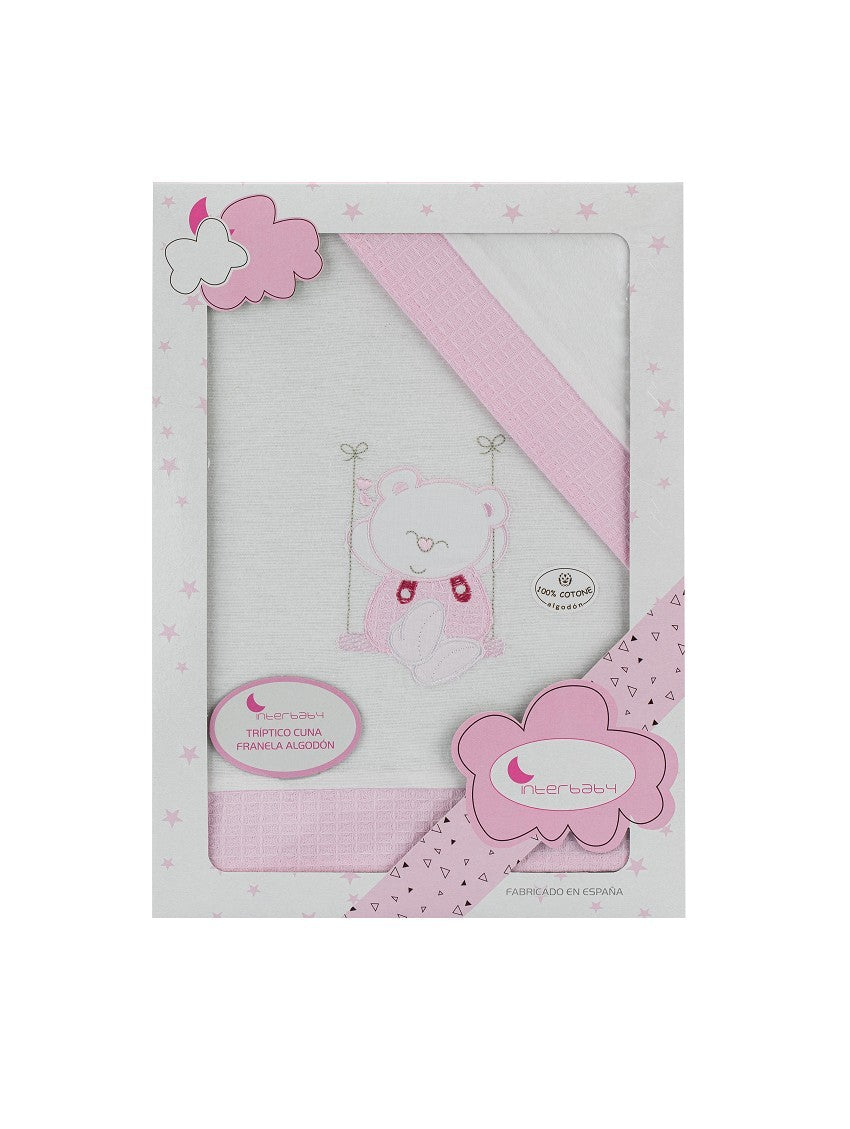 Tríptico Franela Coche Osito Swing de Interbaby