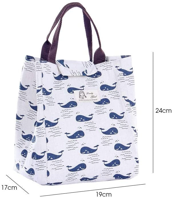 Bolsa isotermica ballenas beige
