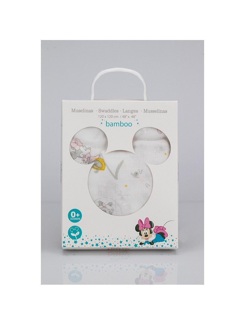Muselina Bamboo Minnie Rosa de Disney