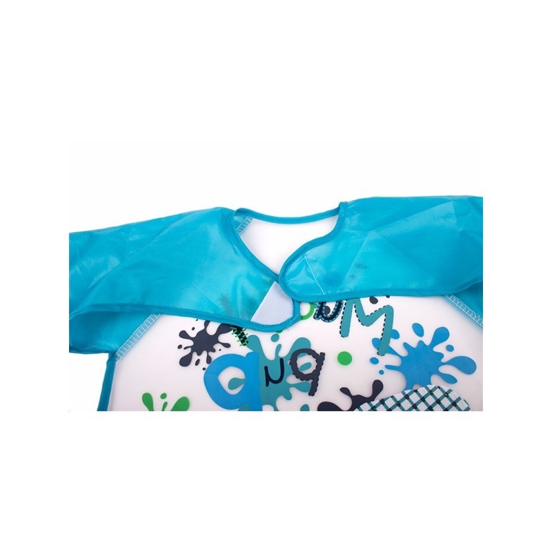 Babete Interbaby Estampado Azul Com Mangas