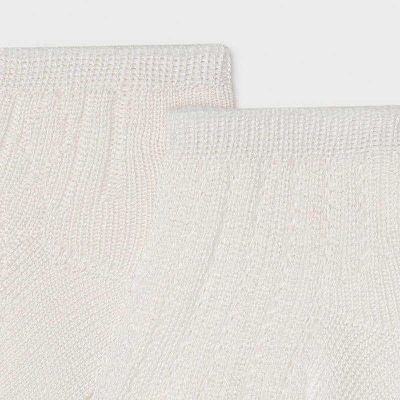 Set 2 calcetines calados recién nacido Mayoral