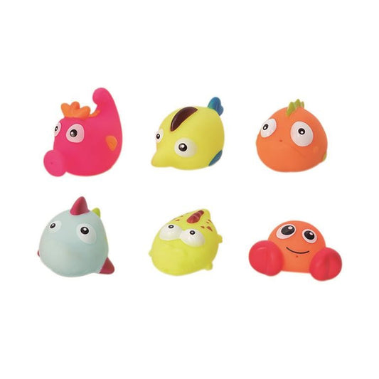 Juguetes para el baño red de 6 animales marinos de olmitos
