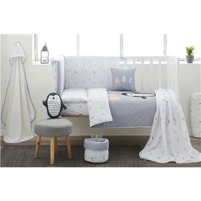 Sábana Bajera Algodón Minicuna Penguin de Pekebaby