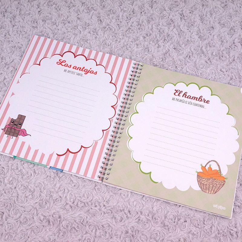 Diario del embarazo + Chupete "Recién salido del horno" de Mi Pipo