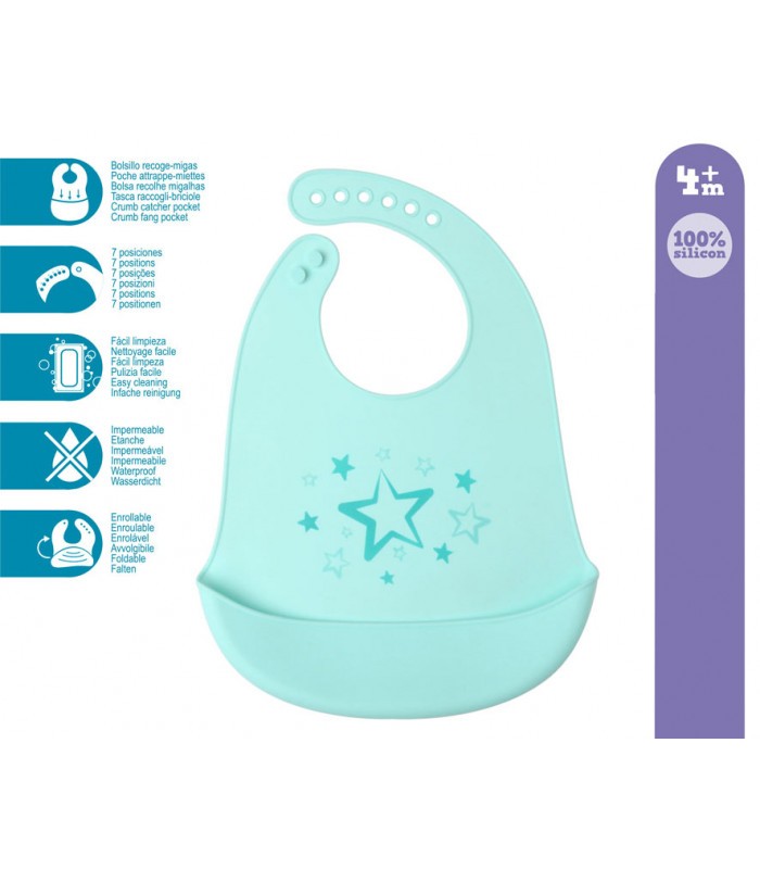 Babador de silicone estampado Kiokids