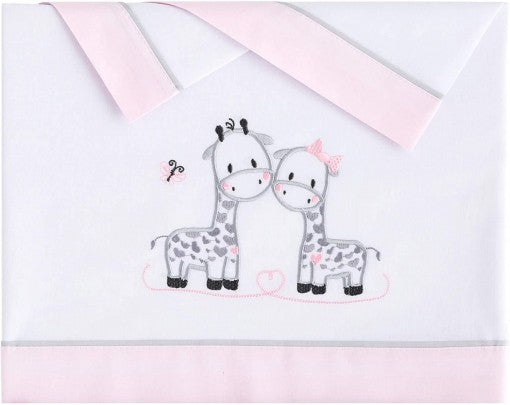 Juego de Sabanas Franela Minicuna Jirafas Ume de Pekebaby