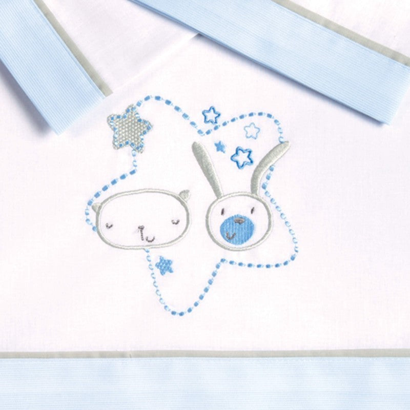 JUEGO SÁBANAS  Minicuna FRANELA COELLO AZUL