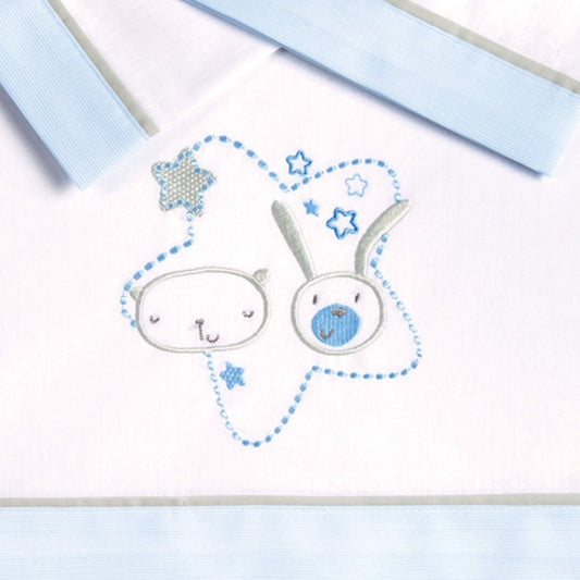 JUEGO SÁBANAS  Minicuna FRANELA COELLO AZUL