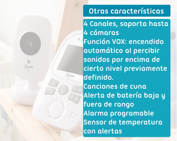 Vigilabebés 2.4" LCD Kiokids