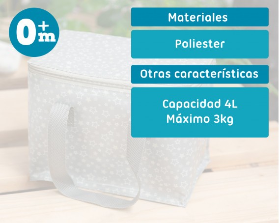 Nevera Térmica Gris Con Estrellitas De Kiokids