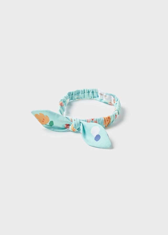 Vestido estampado ECOFRIENDS com bandana para recém-nascida menina mayoral