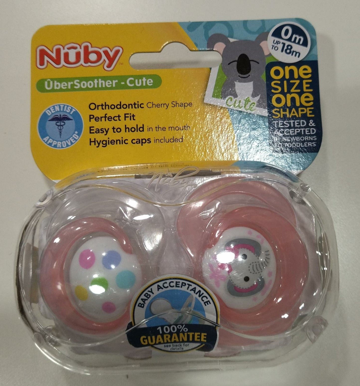 Pack De Dos Chupetes De Animalitos León Y Elefante de 0/18M De Nuby