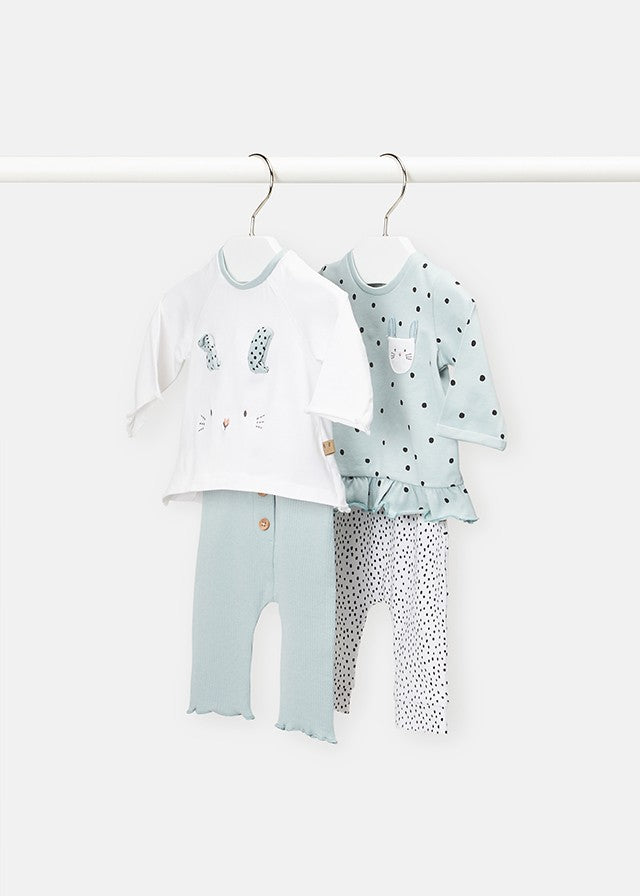 Conj. Leggings de 2 peças Mayoral Mint Bunny verão